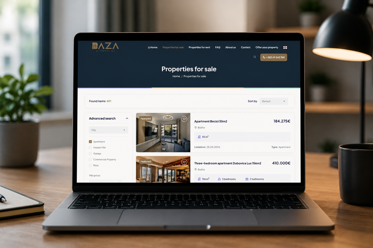 Saradnja sa Baza Properties – moderan sajt i pametan sistem za upravljanje nekretninama